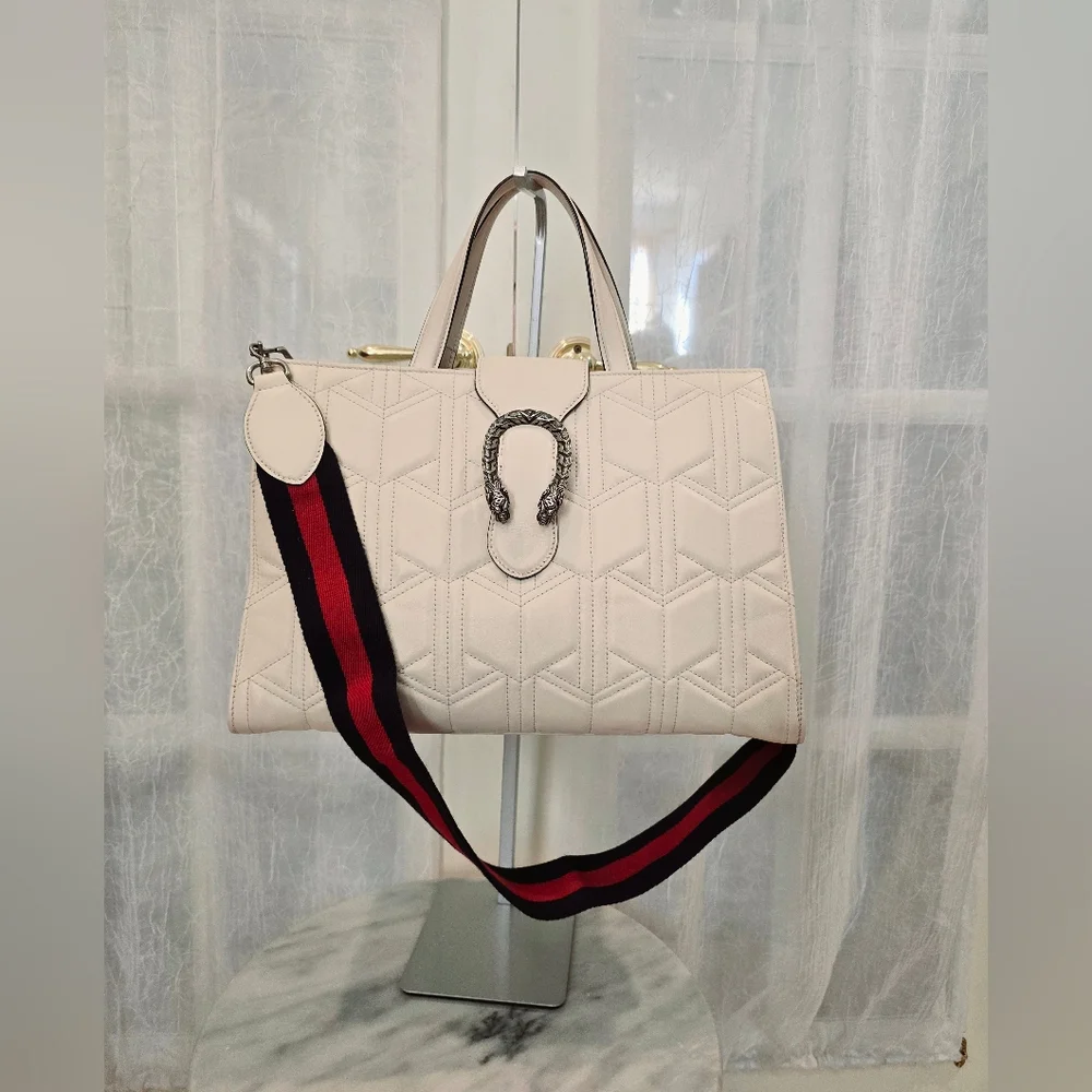 Gucci Dionysus Matelassé Tote Bag (EUC, Web Strap, Pre-authenticated)